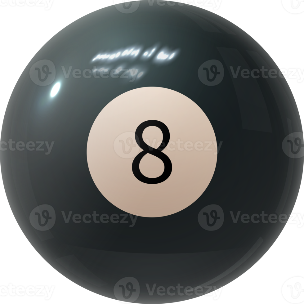 black billiard ball number eight png