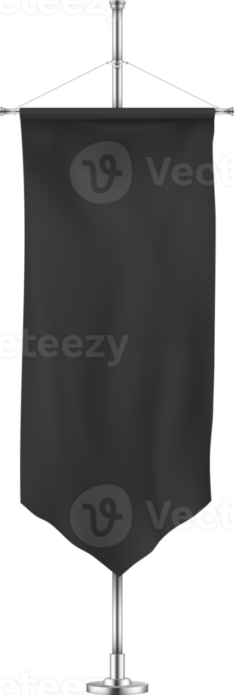 Black vertically hanging banner png