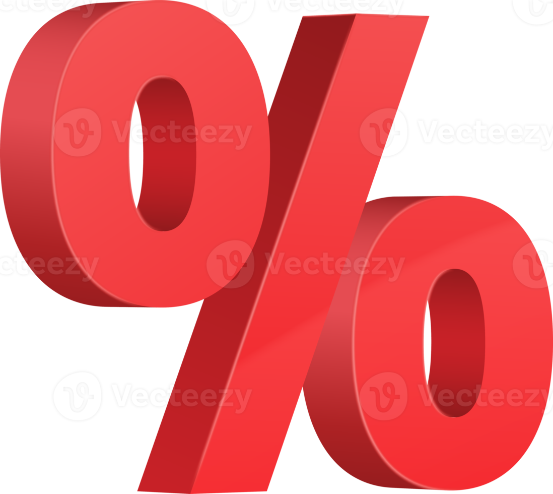 Red  3D glossy number one png