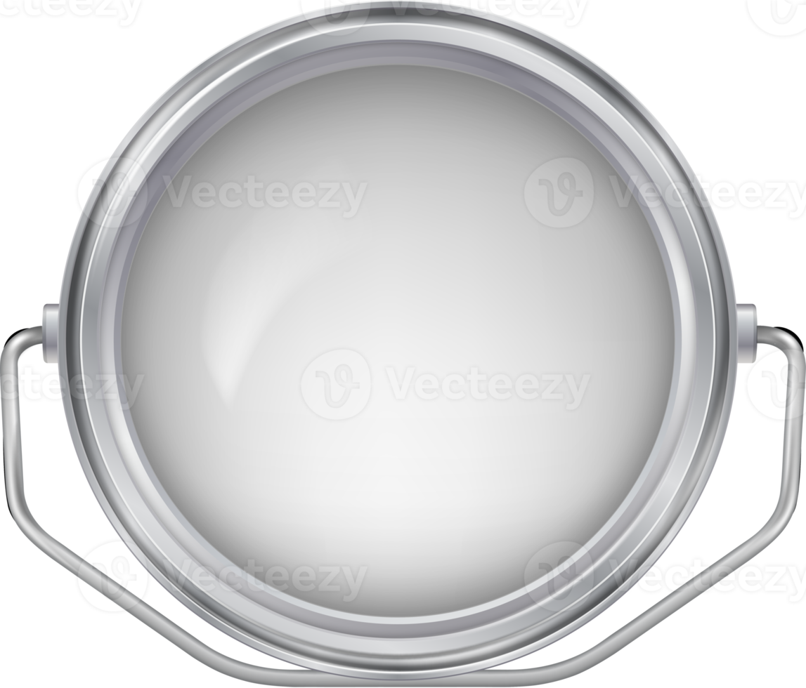 Open  can with white  paint png