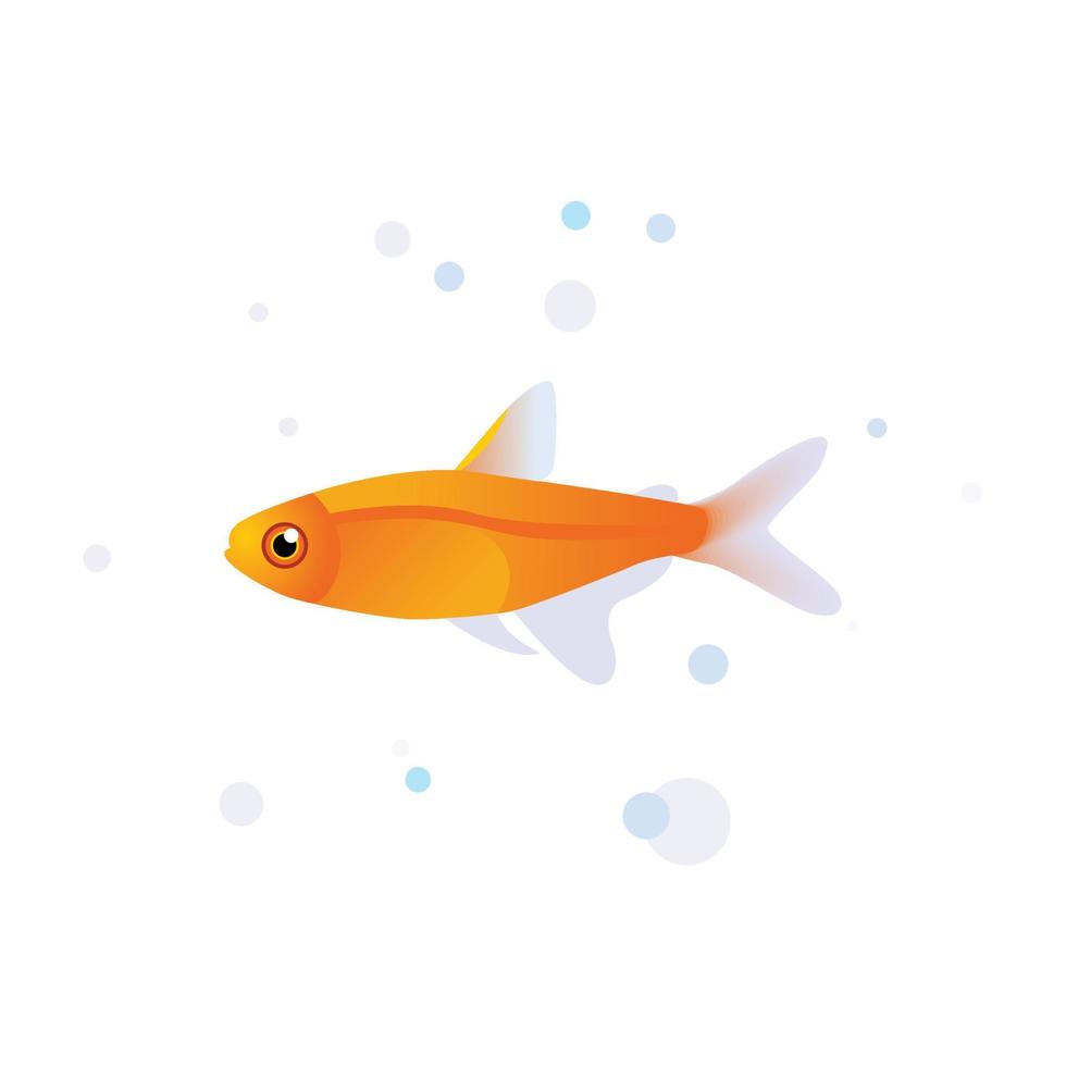 Ember tetra vector design, tetra fish