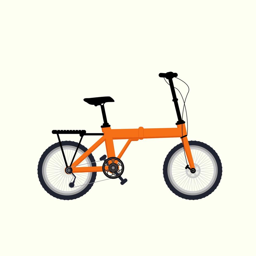 Ilustración de vector de estilo de diseño plano de bicicleta