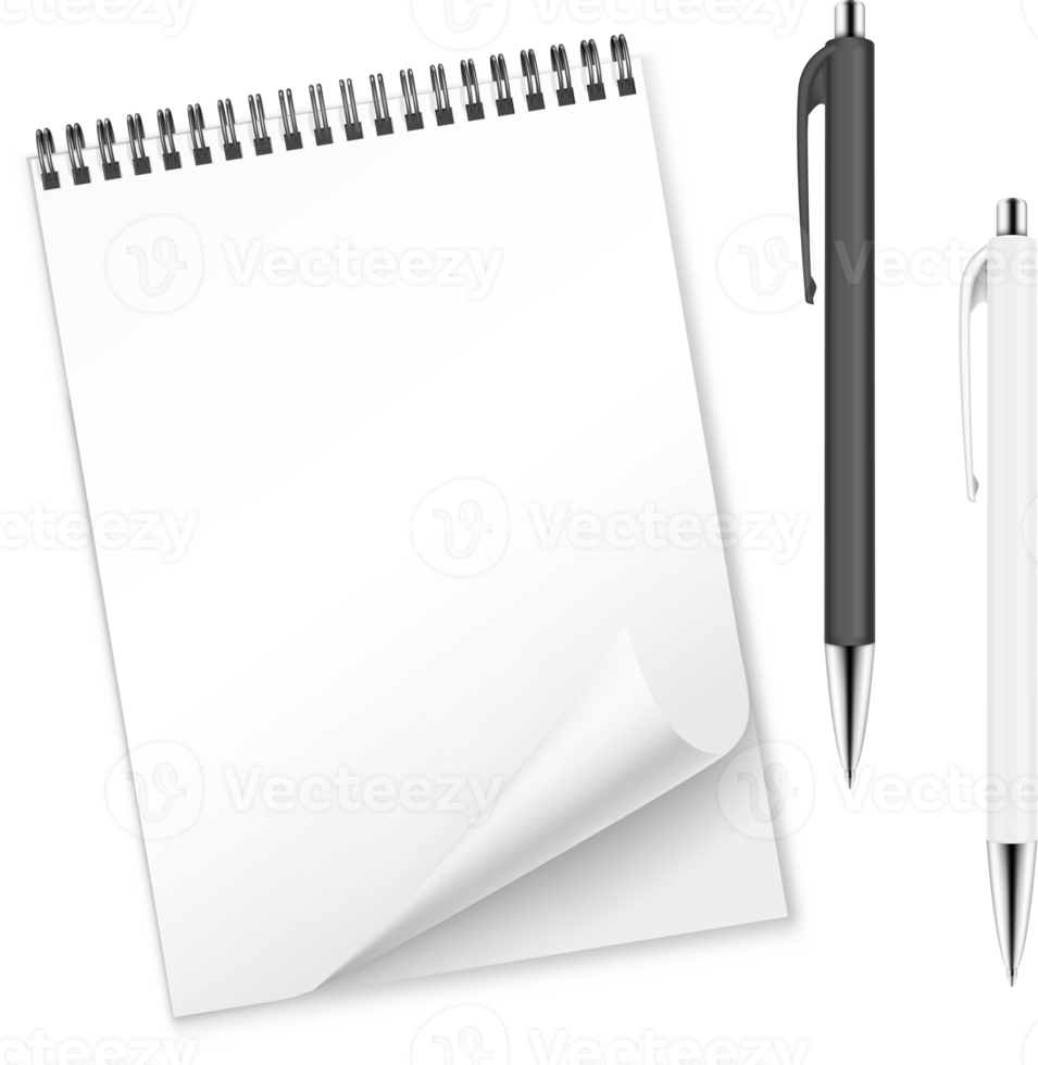 notebook and pens png