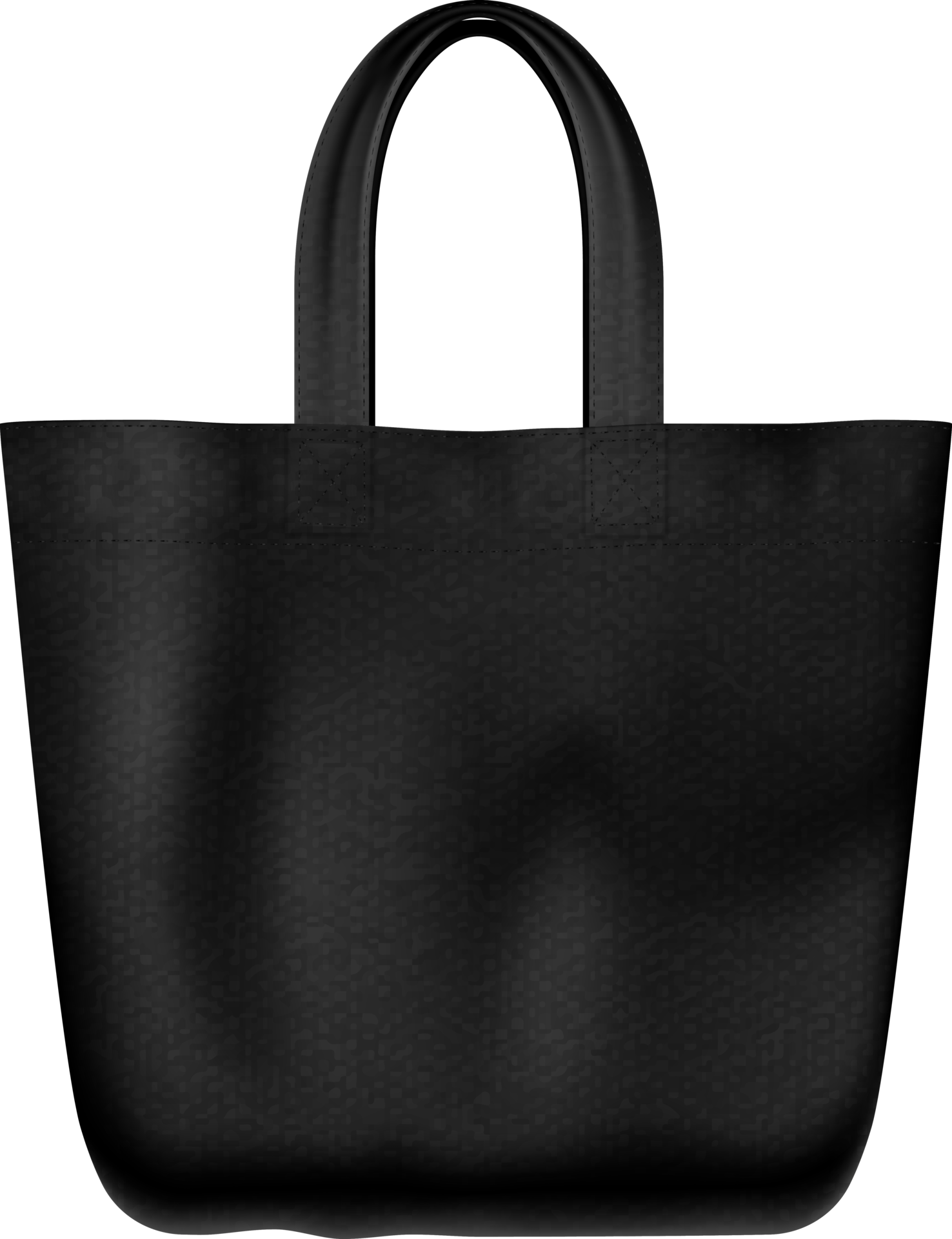 Textile black tote bag 11421470 PNG