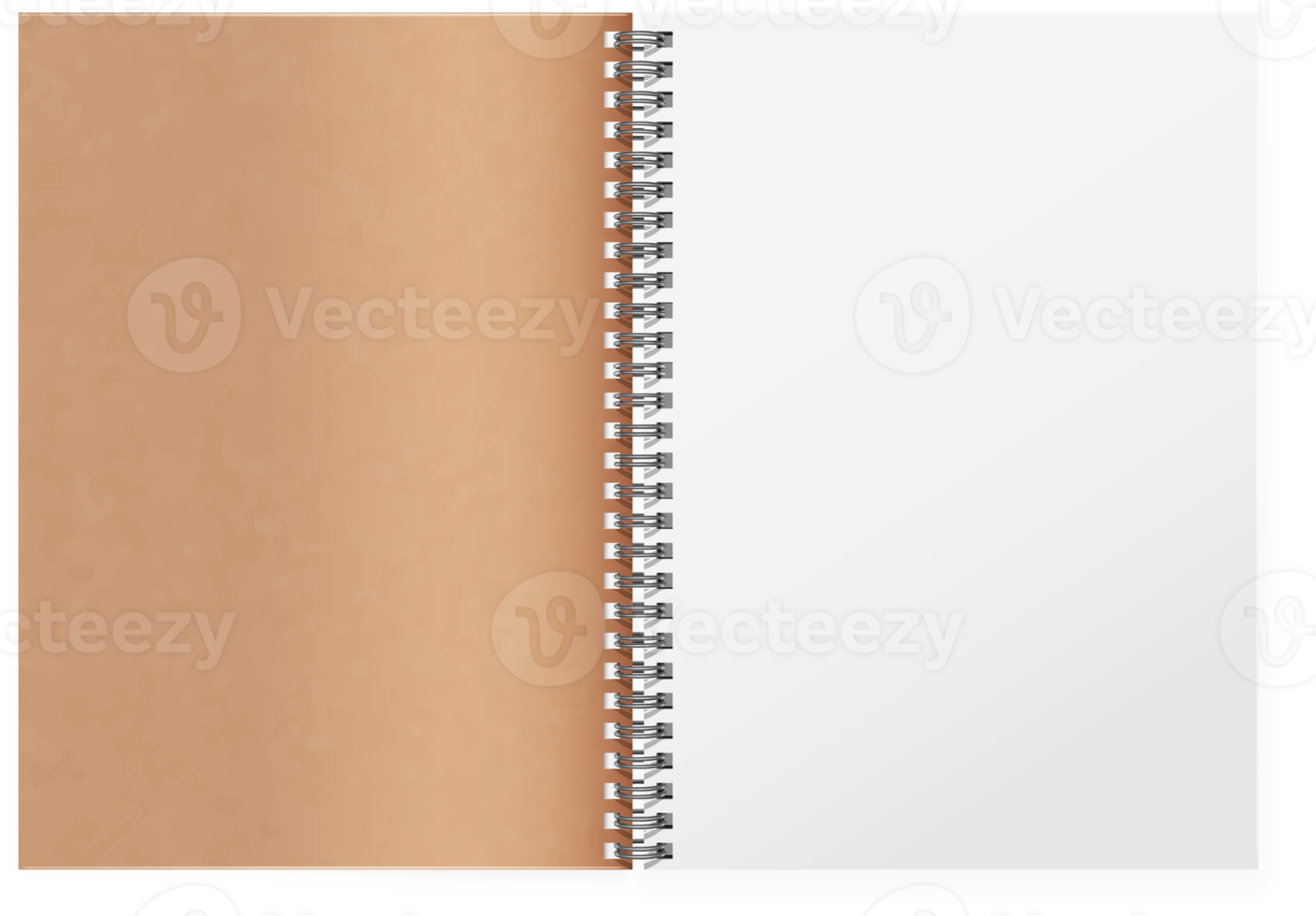 vertical open  spiral notepad png