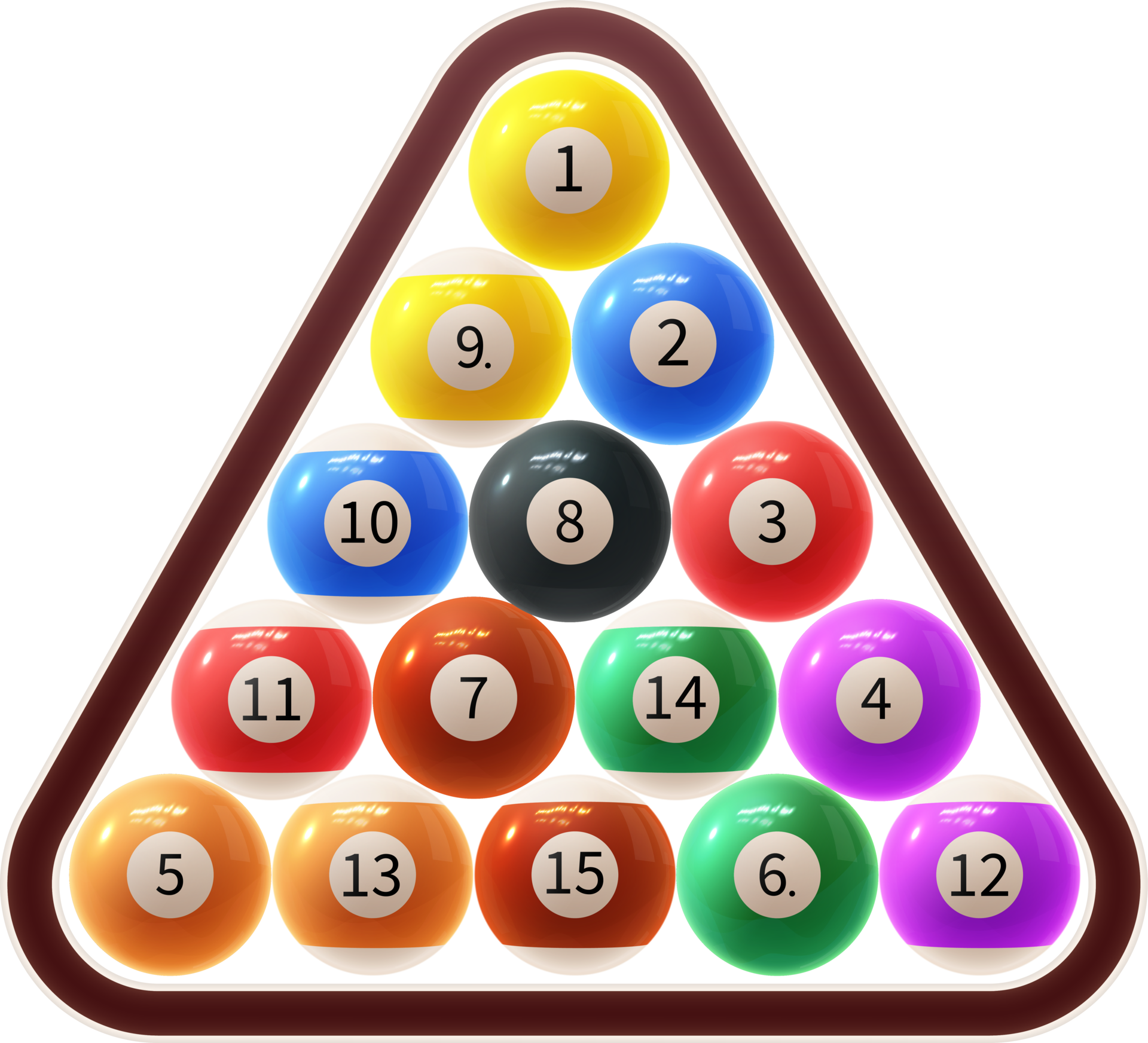Triangle pool ball racks. 11421483 PNG