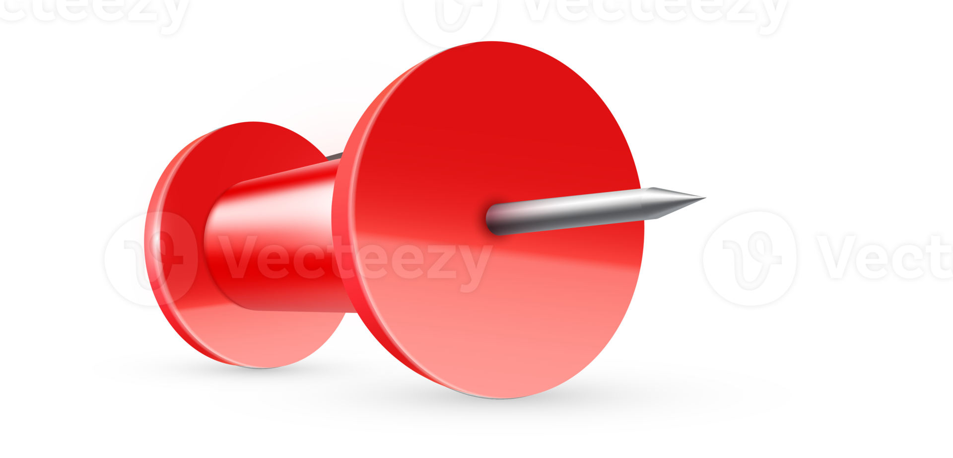 Glossy red push pin png