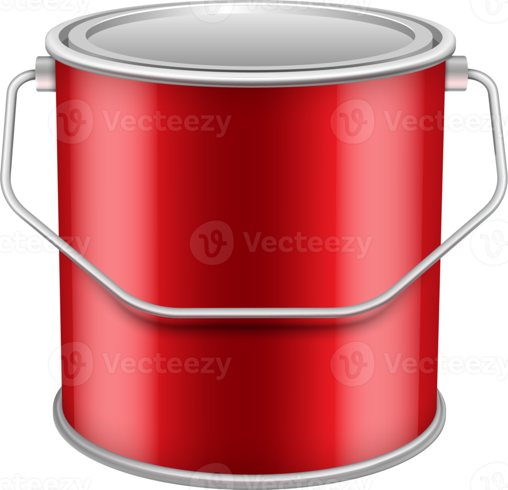 closed red  can with wall paint png