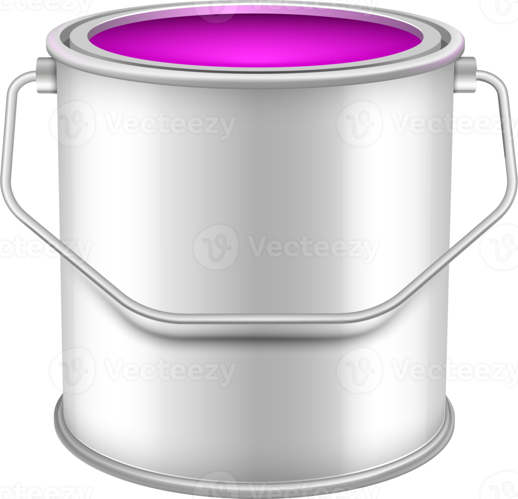 Opened  can with pink  wall paint png