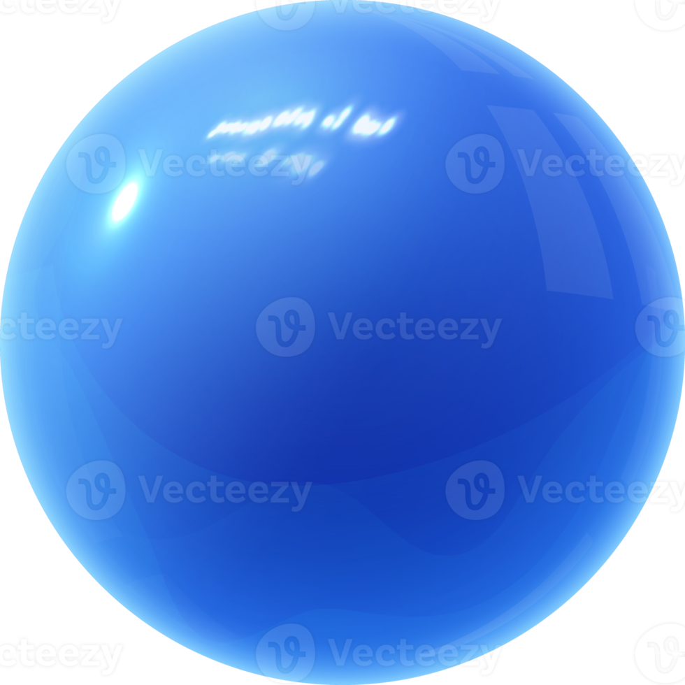 blue glossy ball png