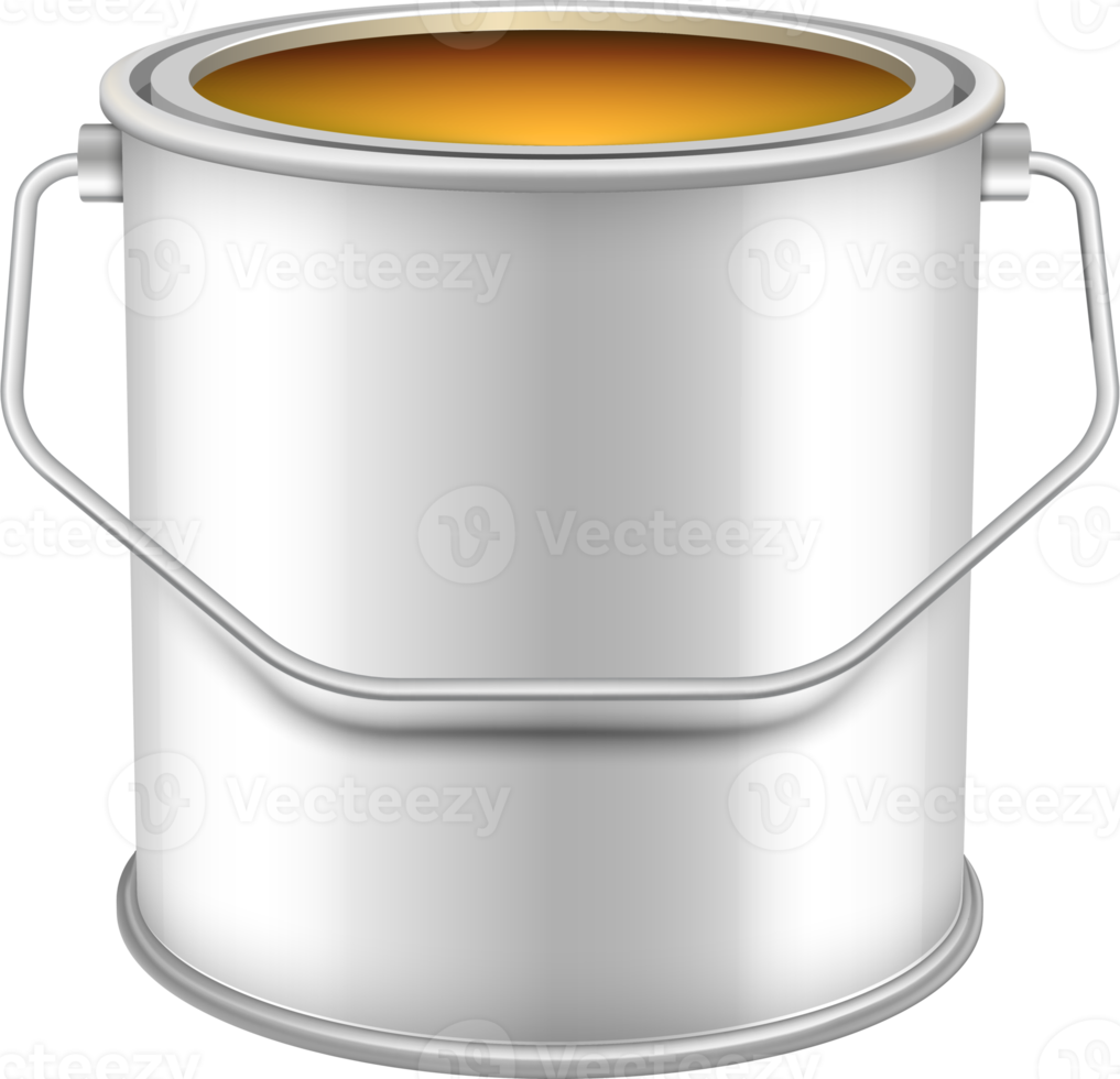 opened  can with  orange wall paint png