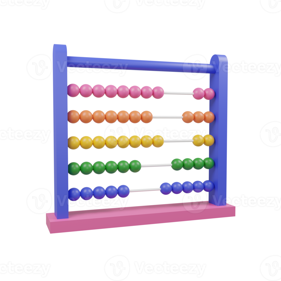 Abacus 3D Icon Illustration png