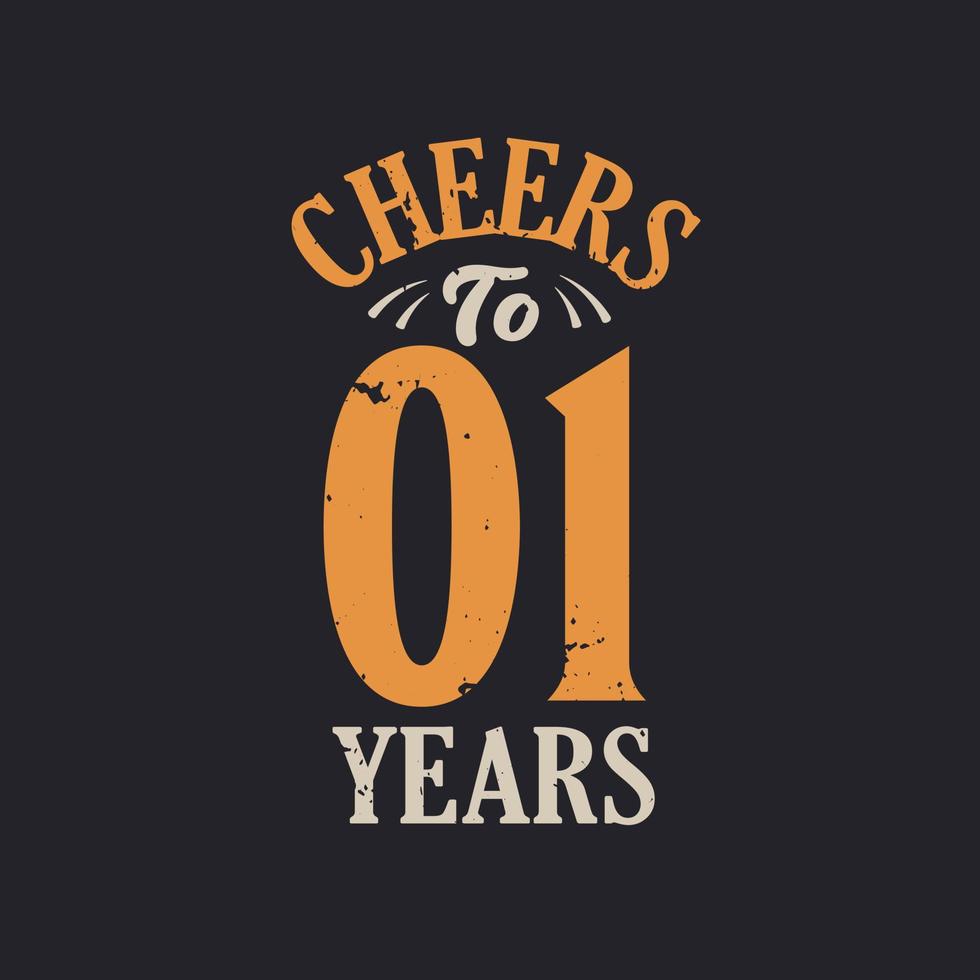 Cheers to 1 year, 1st birthday celebration vector