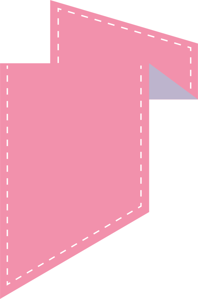 ribbon and banner in pastel color tone png