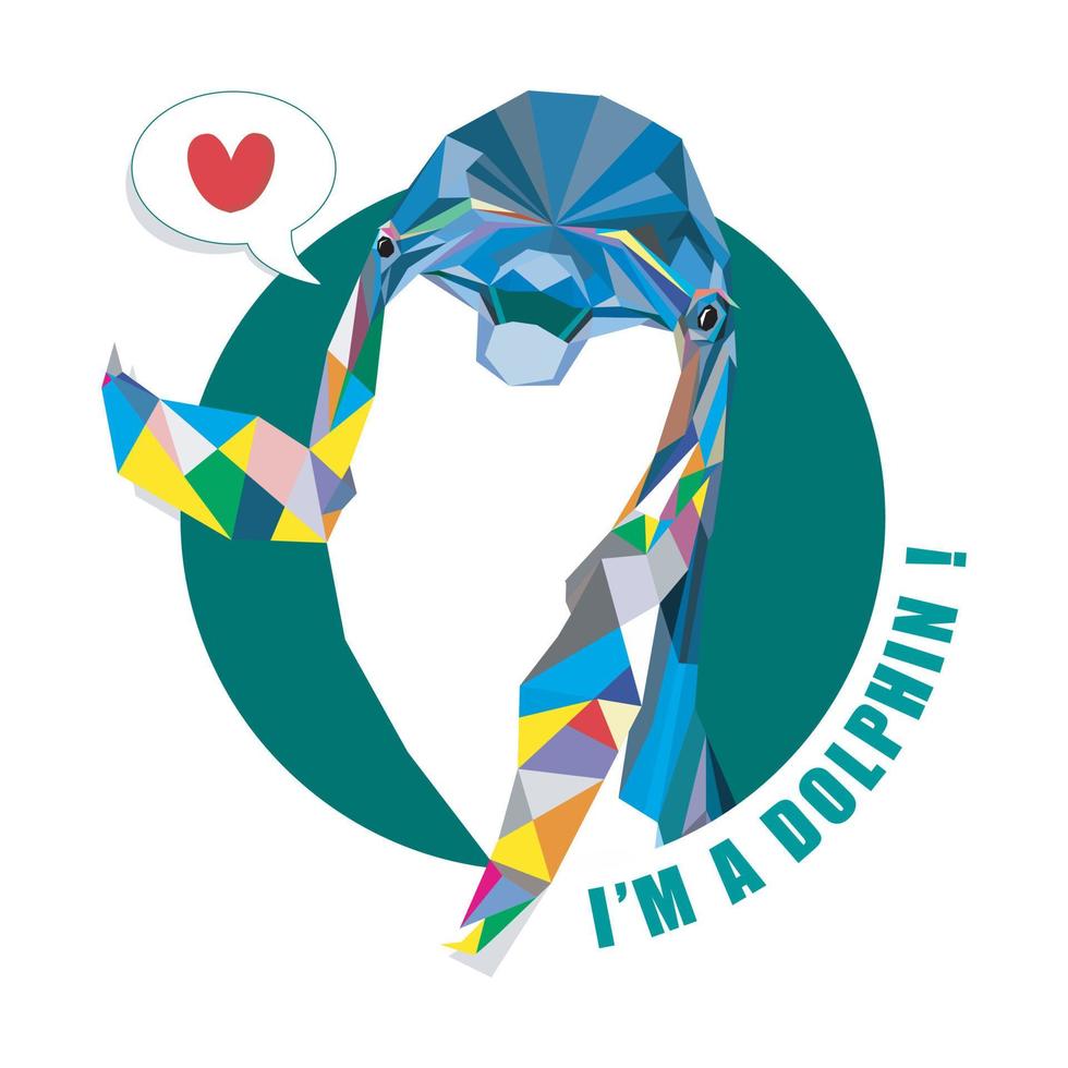 Cute Animal  Dolphin vector