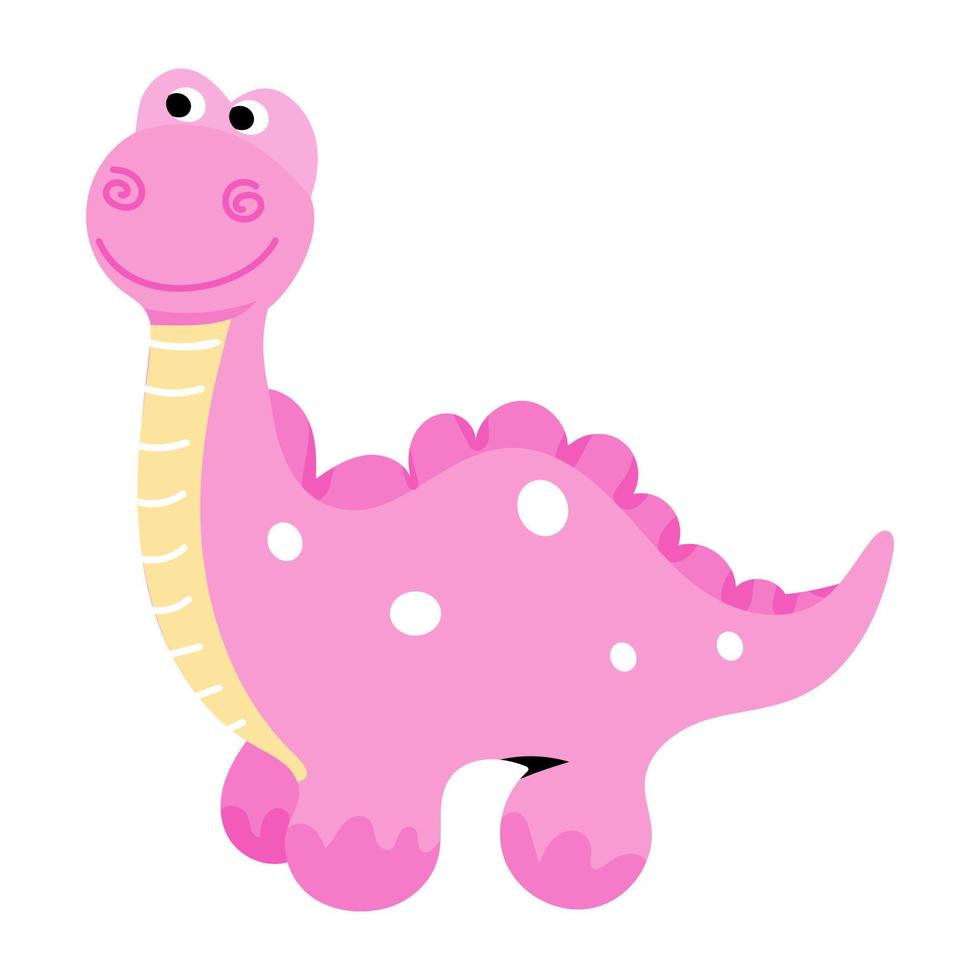 Download flat sticker of toy dinosaur vector