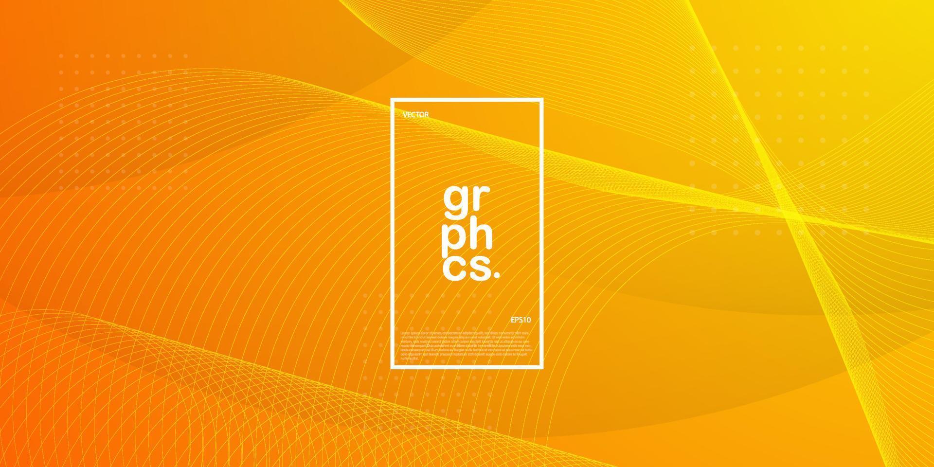 Abstract yellow gradient illustration background with simple pattern and wavy lines. cool design.Eps10 vector