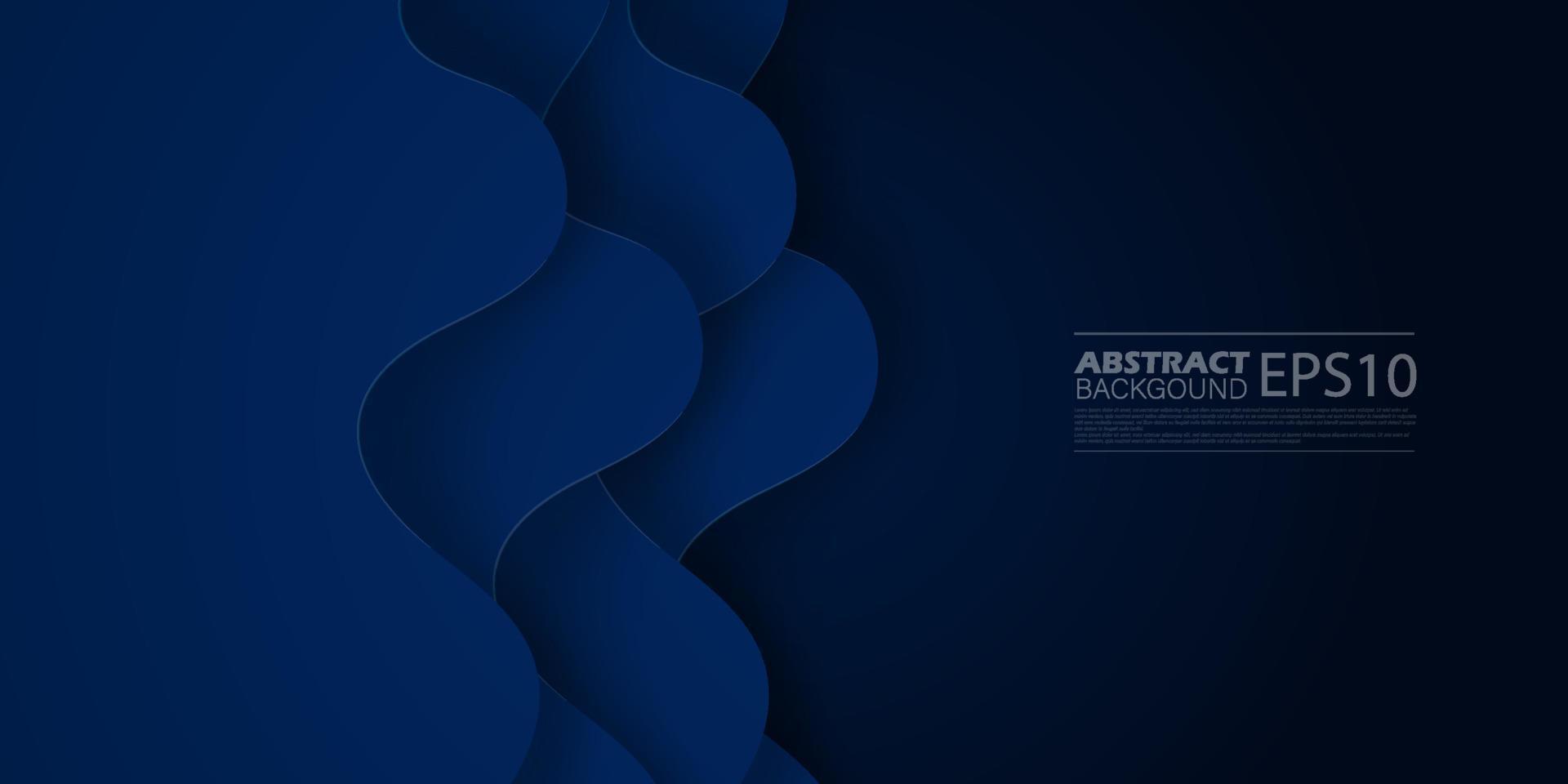 Abstract dark blue gradient illustration background with simple wave elements. cool design.Eps10 vector