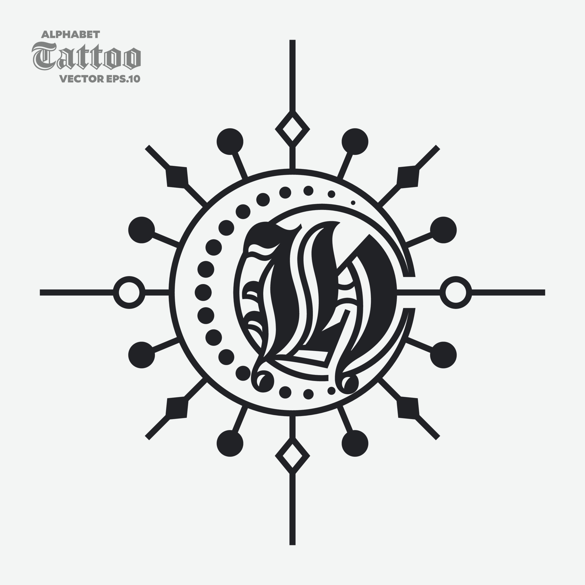 Alphabet H Tattoo Logo 11422308 Vector Art at Vecteezy
