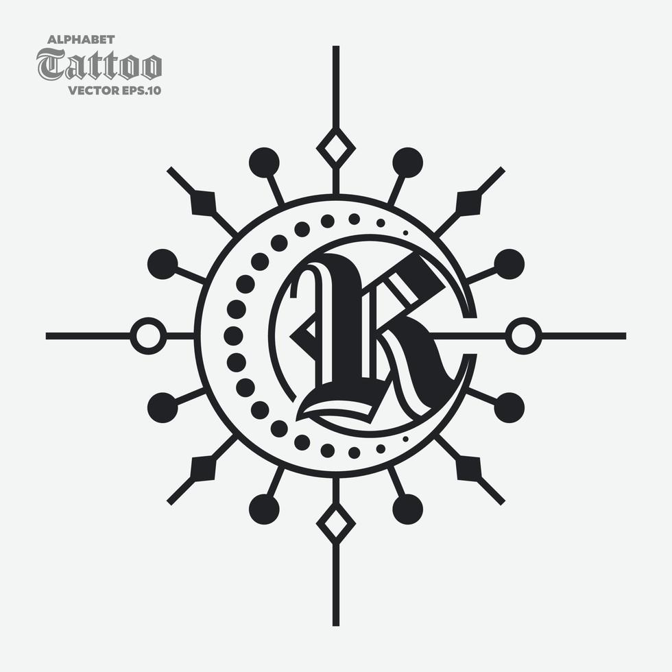 Alphabet R Tattoo Logo vector