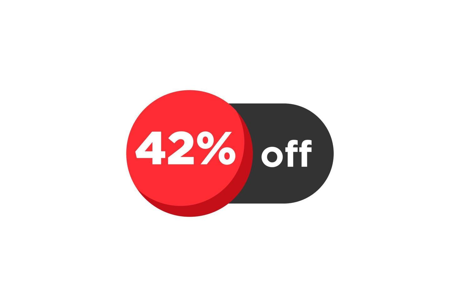 42 discount, Sales Vector badges for Labels, , Stickers, Banners, Tags, Web Stickers, New offer. Discount origami sign banner.