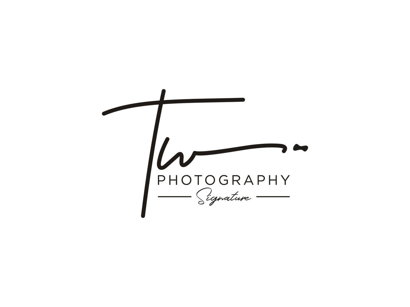 Letter TW Signature Logo Template Vector