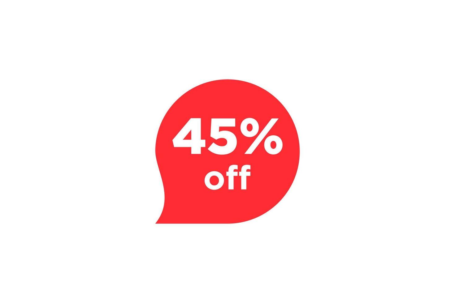 45 discount, Sales Vector badges for Labels, , Stickers, Banners, Tags, Web Stickers, New offer. Discount origami sign banner.