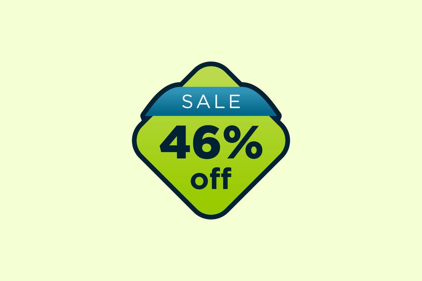 46 discount, Sales Vector badges for Labels, , Stickers, Banners, Tags, Web Stickers, New offer. Discount origami sign banner.