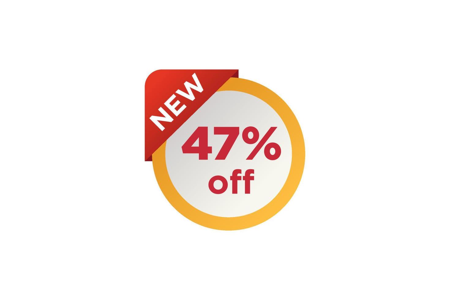 47 discount, Sales Vector badges for Labels, , Stickers, Banners, Tags, Web Stickers, New offer. Discount origami sign banner.