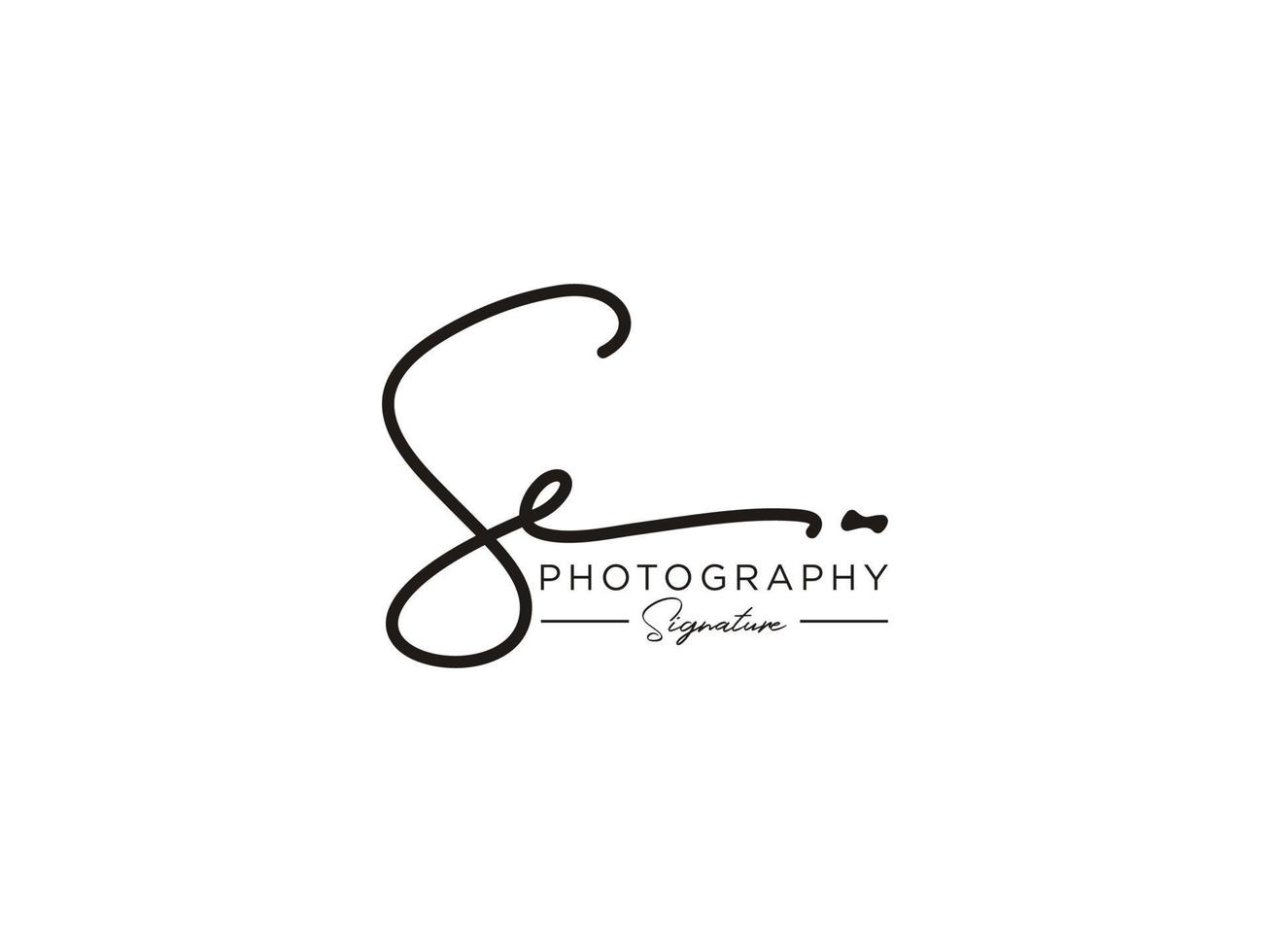 Letter SE Signature Logo Template Vector