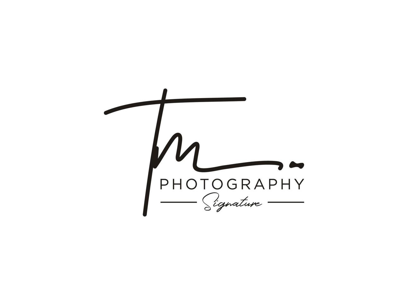 Letter TM Signature Logo Template Vector