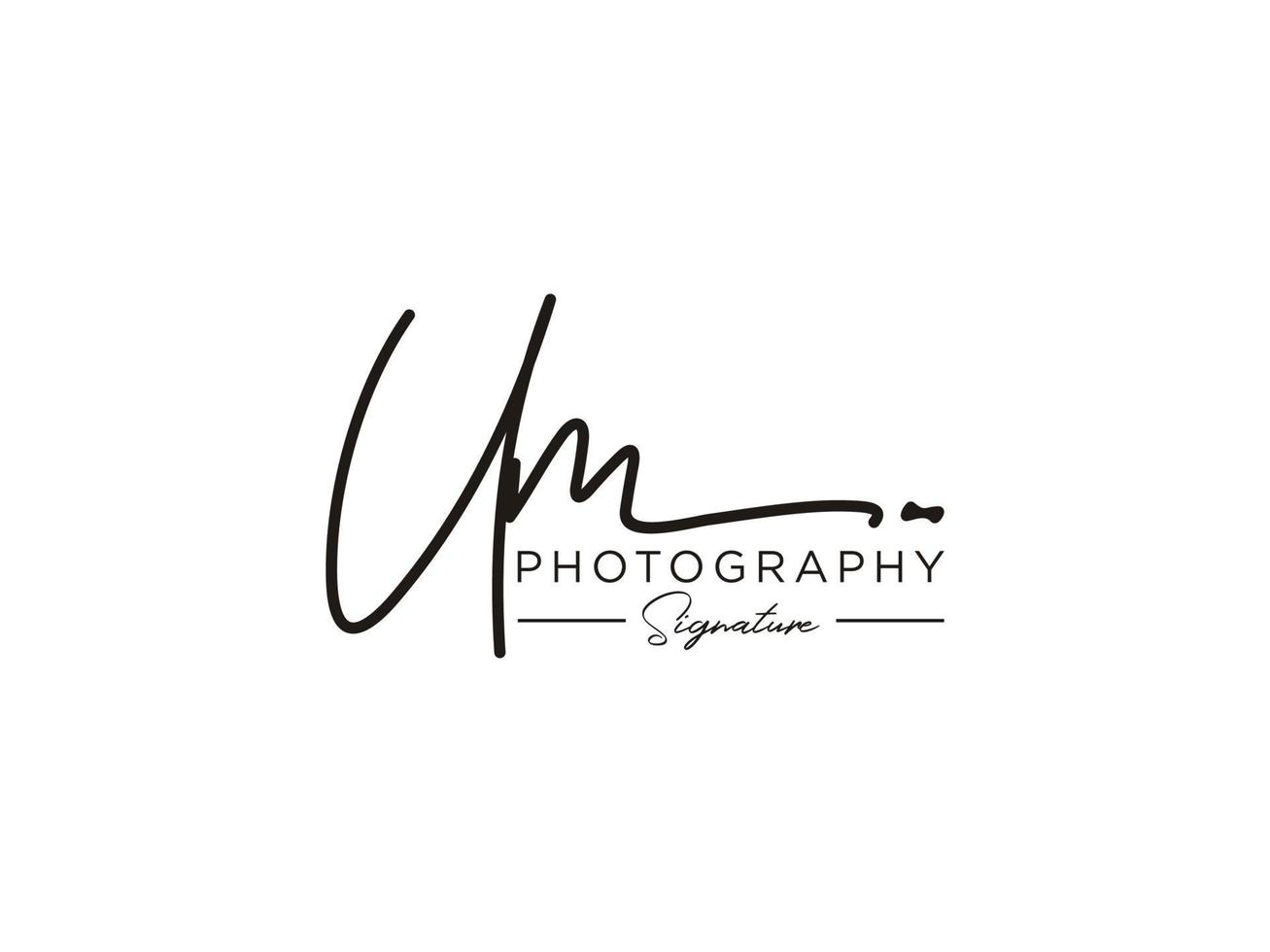 Letter UM Signature Logo Template Vector