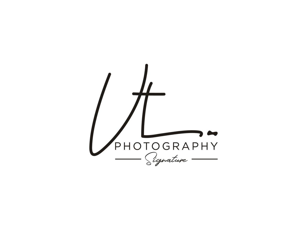 Letter VT Signature Logo Template Vector