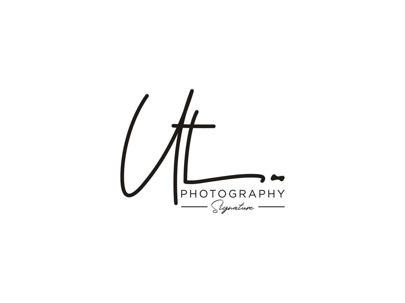 Letter UT Signature Logo Template Vector