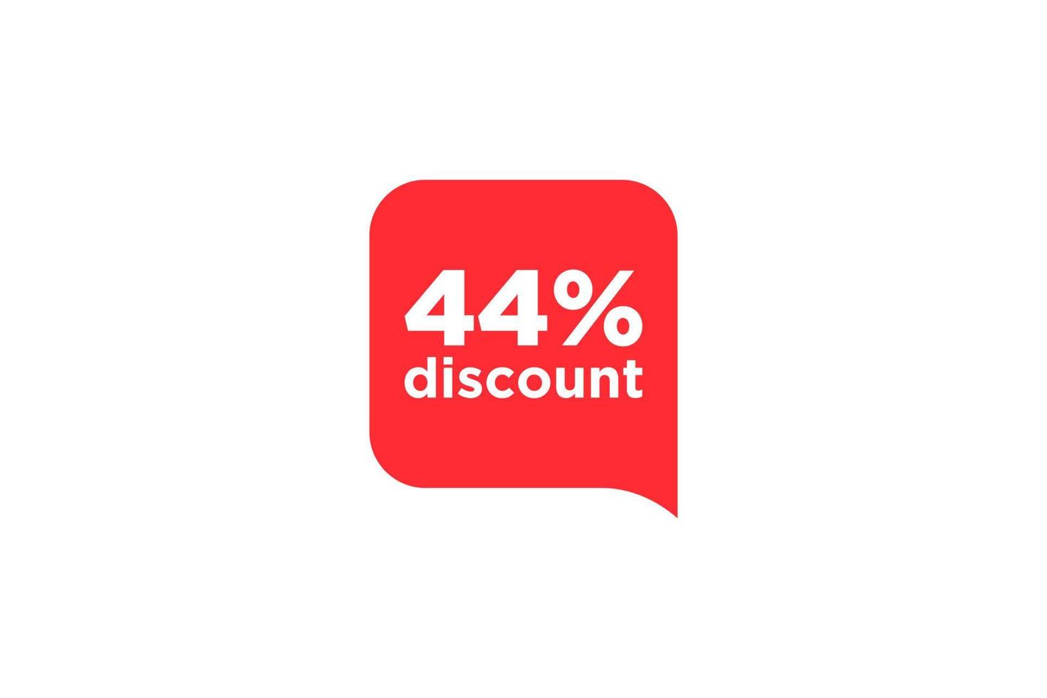 44 discount, Sales Vector badges for Labels, , Stickers, Banners, Tags, Web Stickers, New offer. Discount origami sign banner.