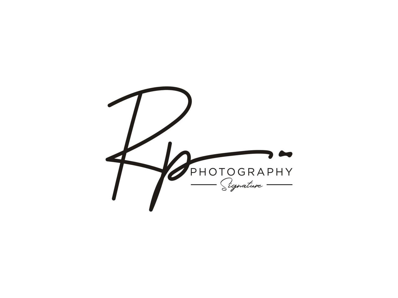 Letter RP Signature Logo Template Vector