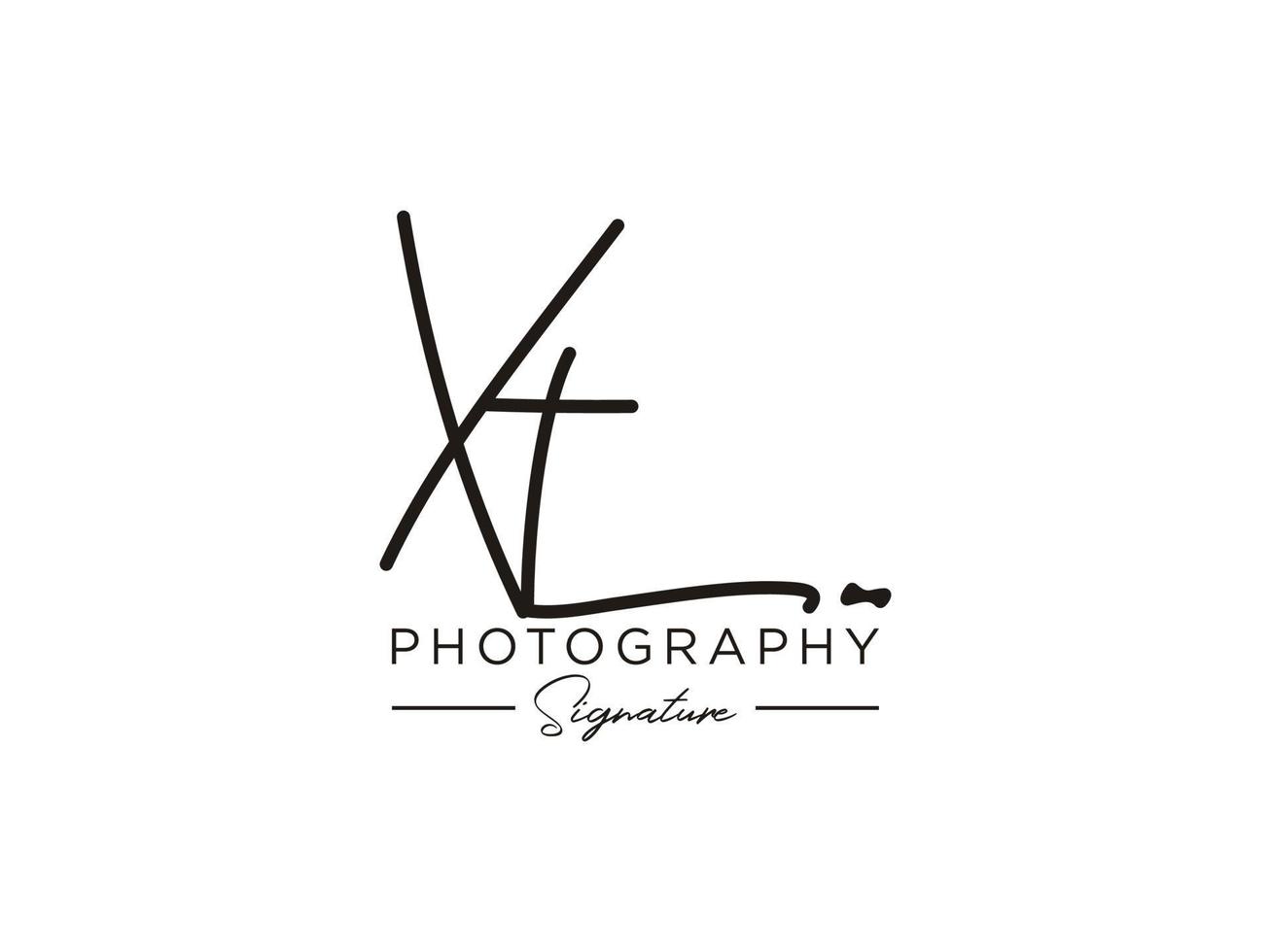 Letter XT Signature Logo Template Vector
