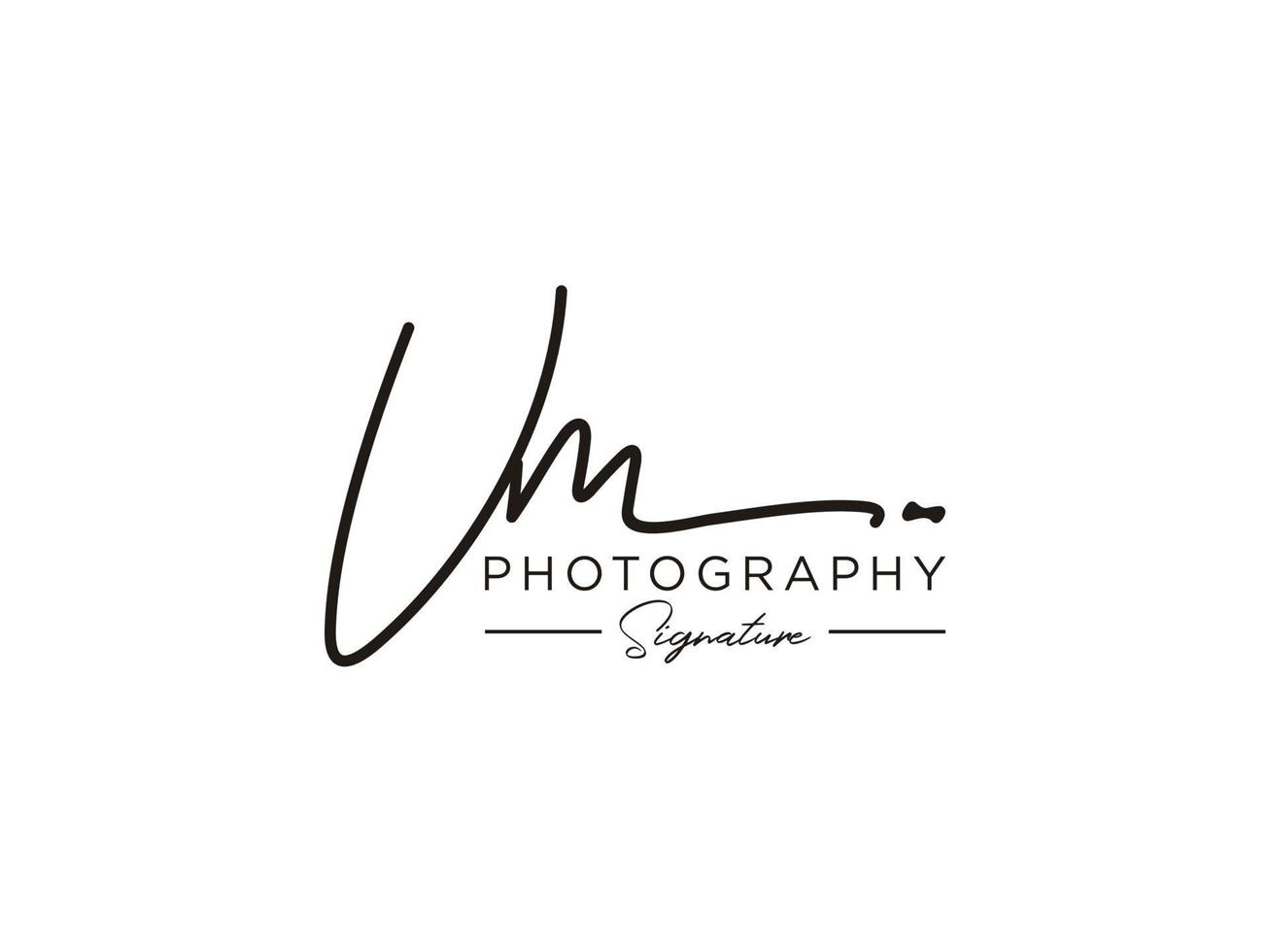 Letter VM Signature Logo Template Vector