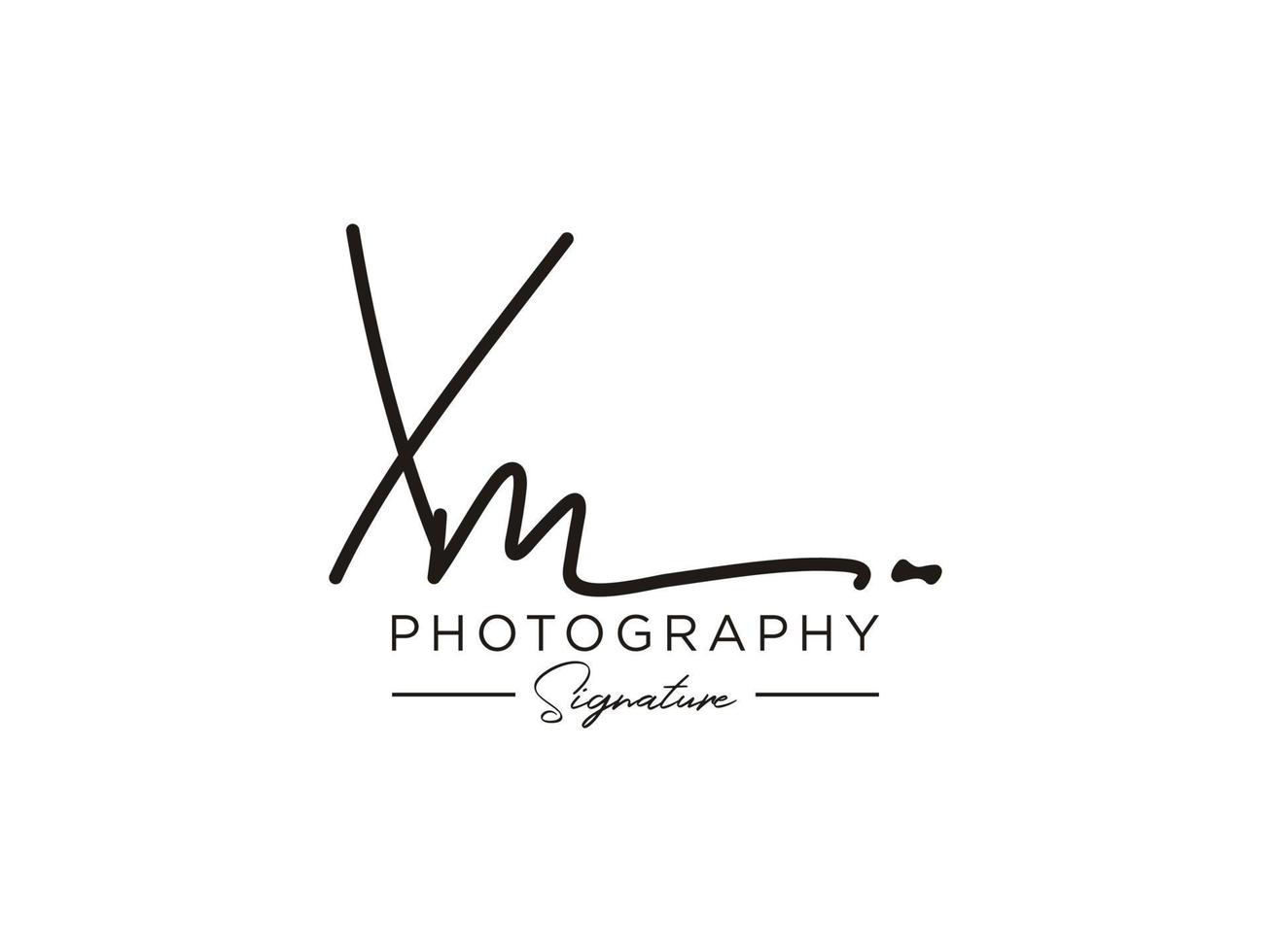 Letter XM Signature Logo Template Vector