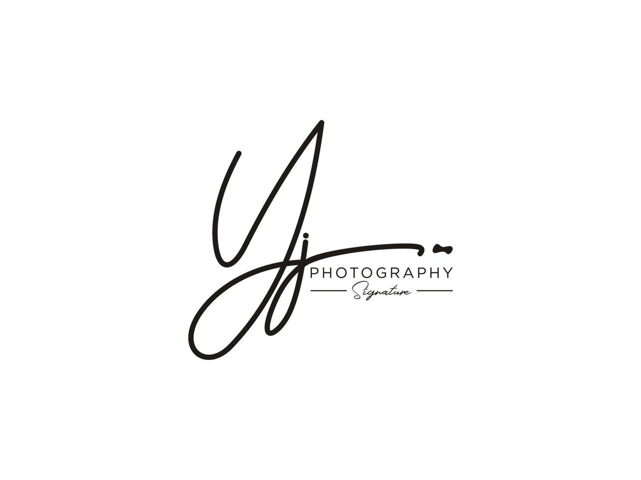 vector de plantilla de logotipo de firma de letra yj