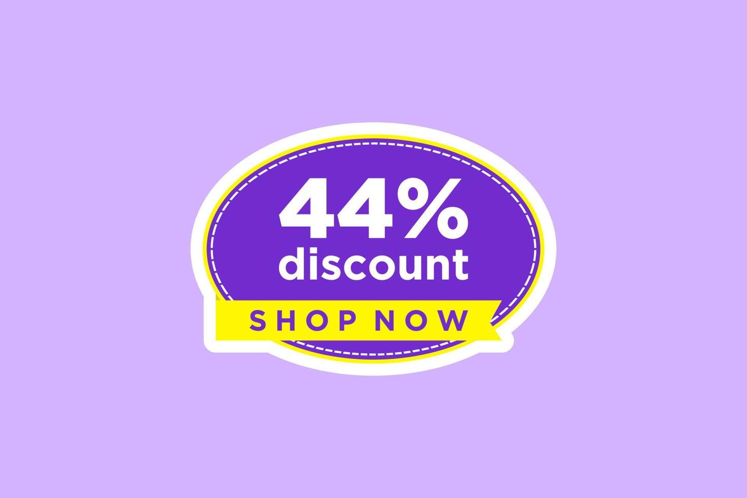 44 discount, Sales Vector badges for Labels, , Stickers, Banners, Tags, Web Stickers, New offer. Discount origami sign banner.
