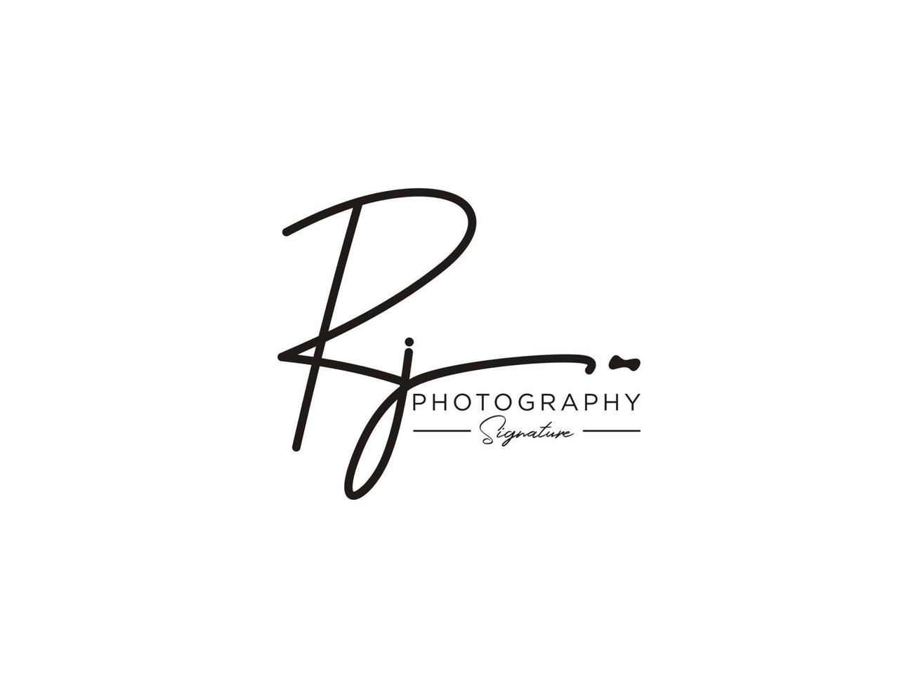 Letter RJ Signature Logo Template Vector