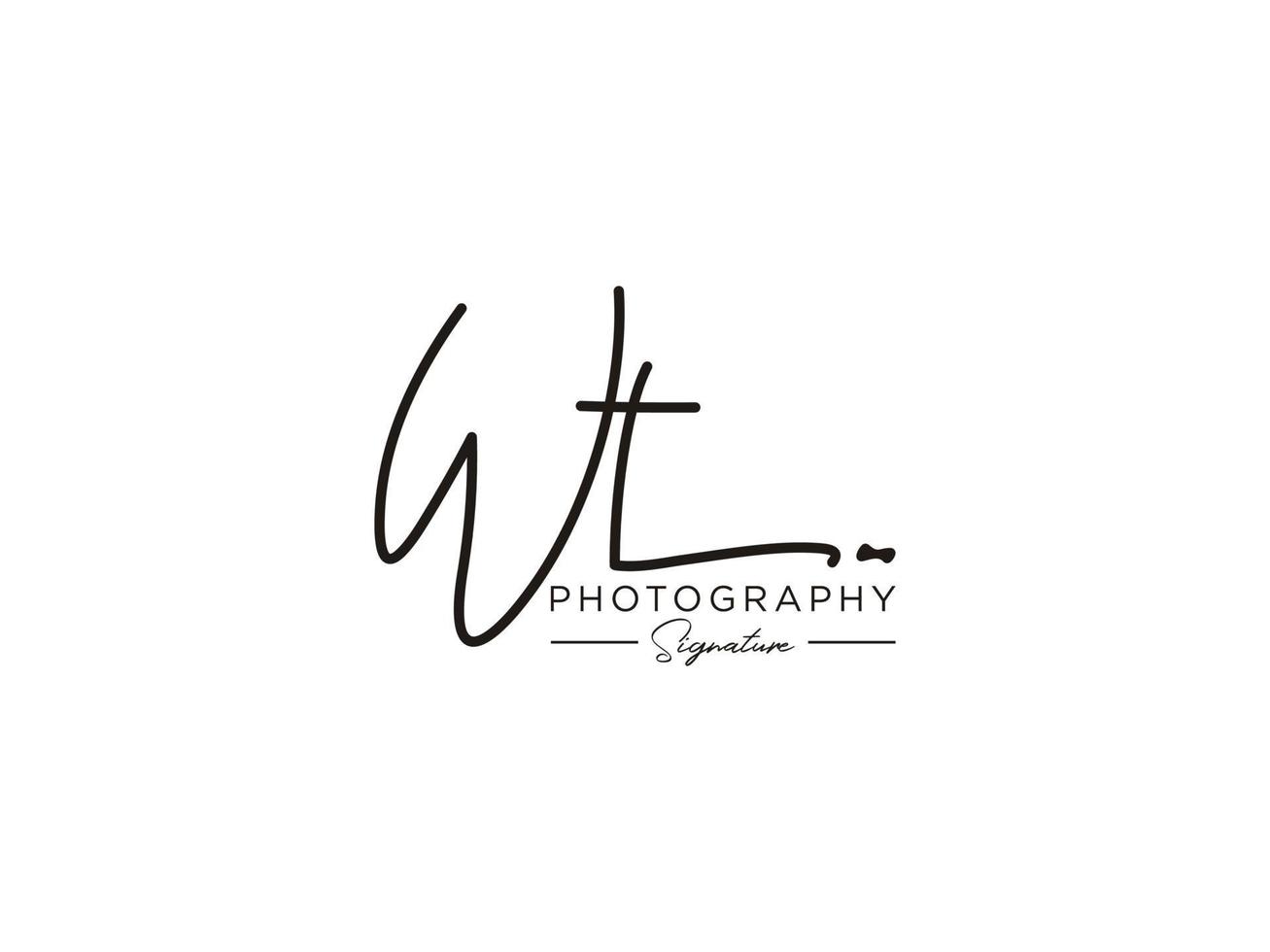 Letter WT  Signature Logo Template Vector