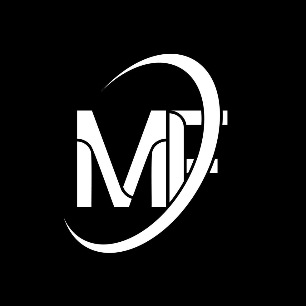 MF logo. M F design. White MF letter. MF letter logo design. Initial letter MF linked circle uppercase monogram logo. vector