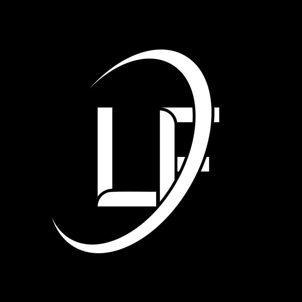 LF logo. L F design. White LF letter. LF letter logo design. Initial letter LF linked circle uppercase monogram logo. vector