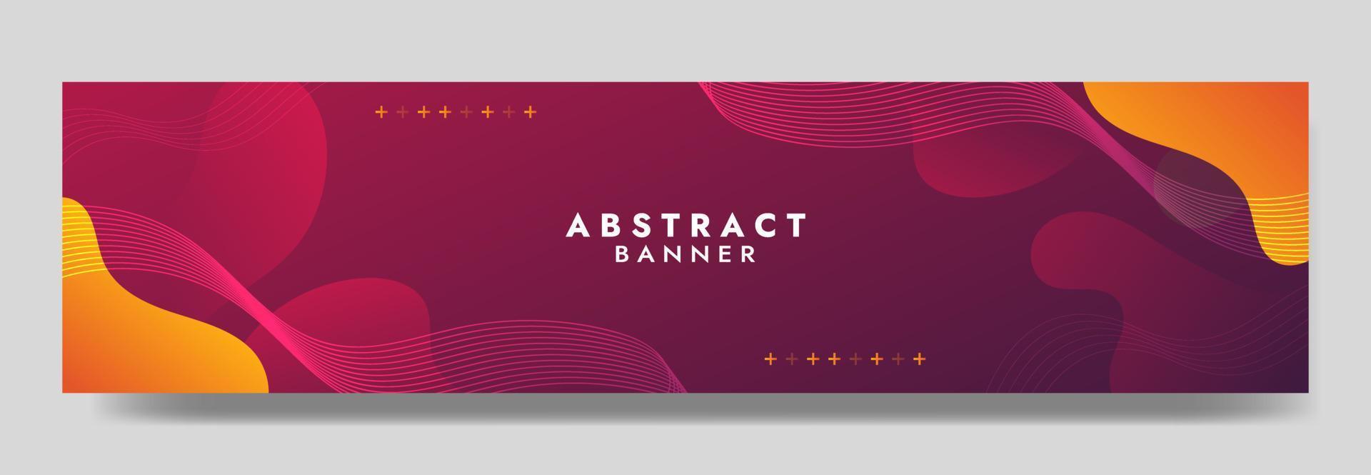 Abstract Red Luxury Fluid Wave Banner Template vector