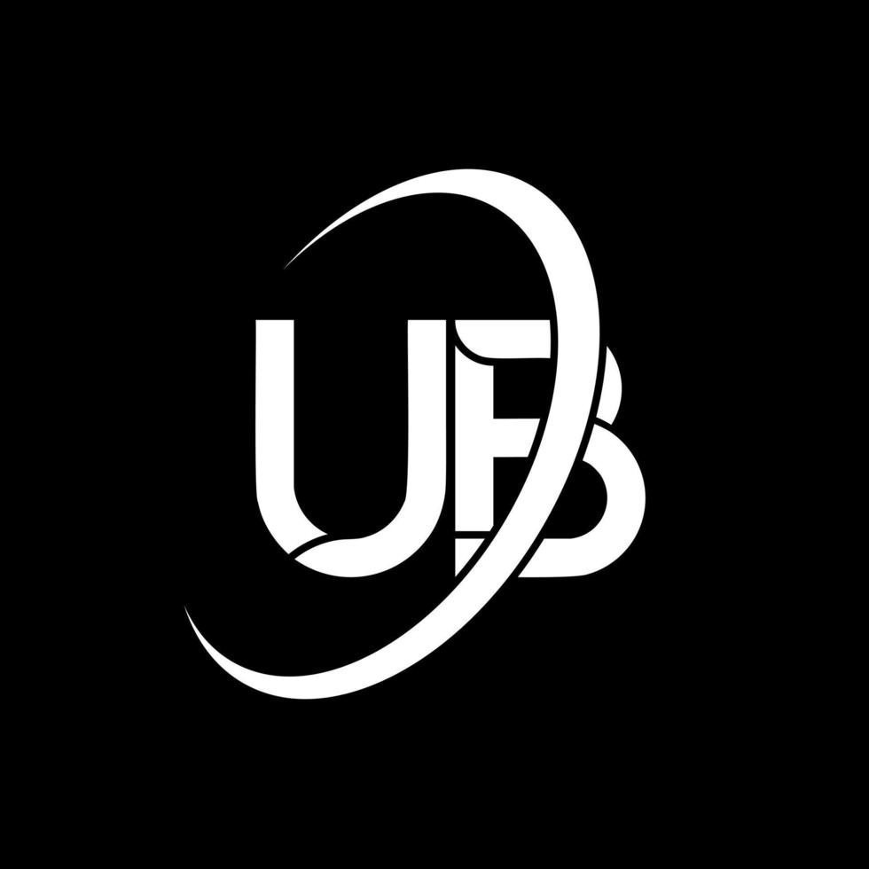 UB logo. U B design. White UB letter. UB letter logo design. Initial letter UB linked circle uppercase monogram logo. vector