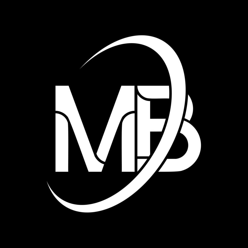 MB logo. M B design. White MB letter. MB letter logo design. Initial letter MB linked circle uppercase monogram logo. vector
