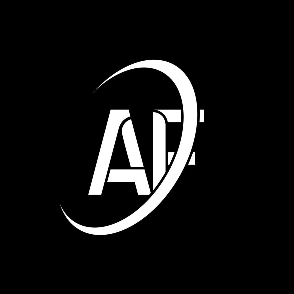 logotipo de af. diseño af. letra af blanca. diseño del logotipo de la letra af. letra inicial af logotipo del monograma en mayúsculas del círculo vinculado. vector
