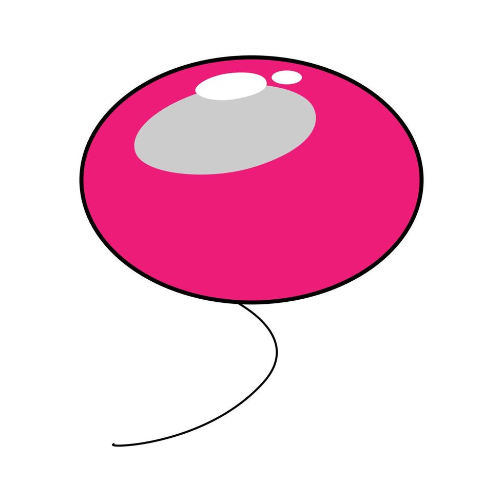icono de burbuja de ilustración de vector de color rosa